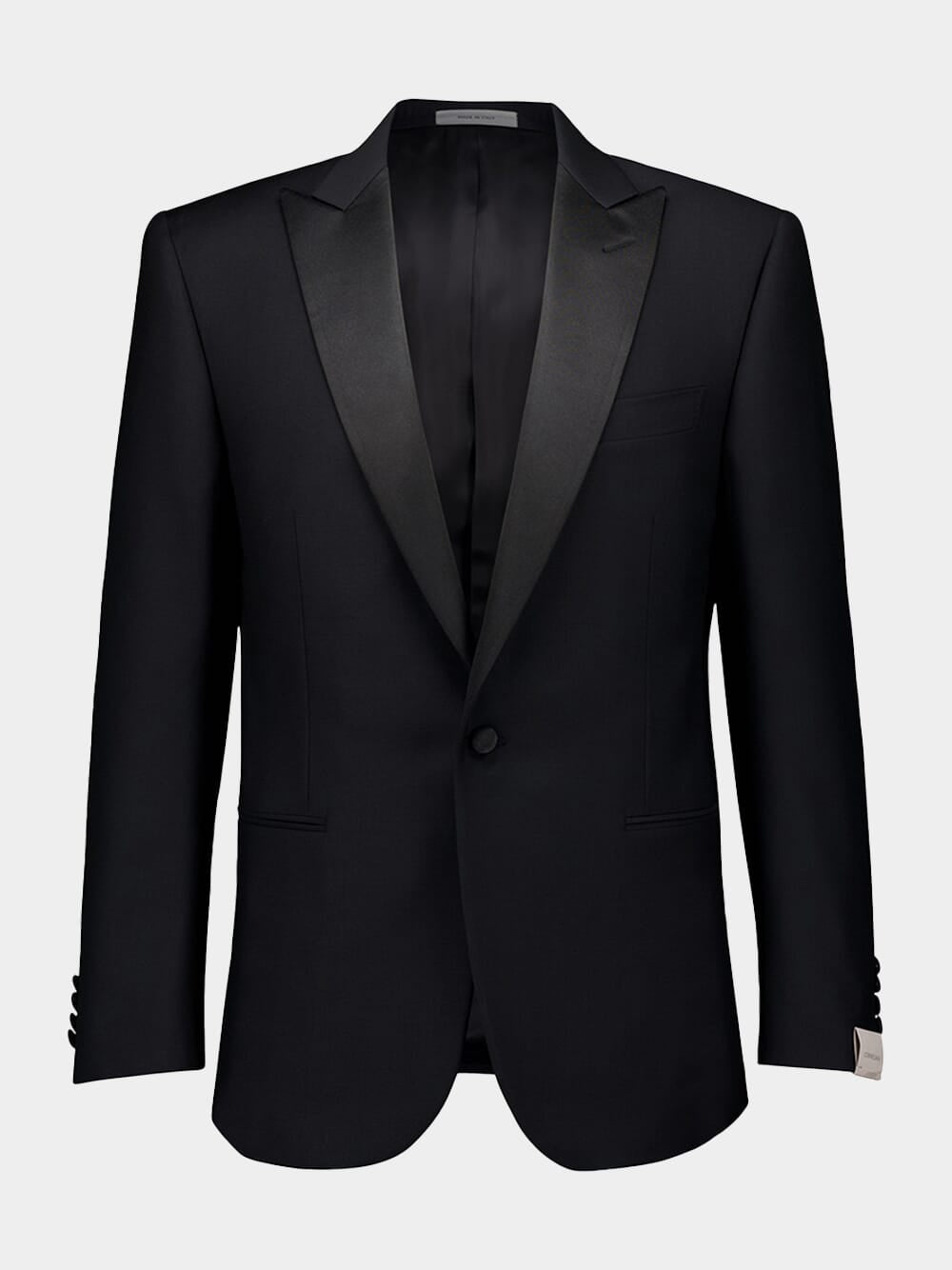 Single-Breasted Virgin-Wool Black Suit