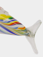 All Origine Yellow and Lilac Glass Fish Sculpture