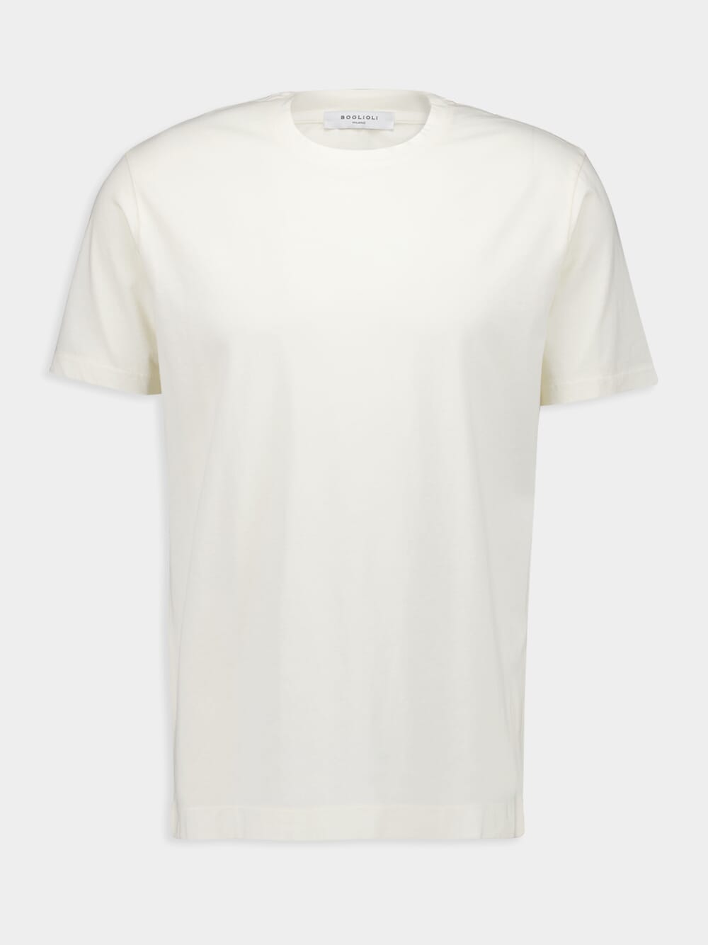 White Cotton Crew Neck T-Shirt