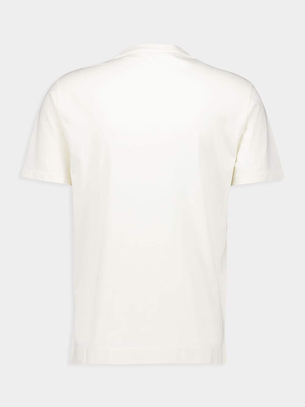 White Cotton Crew Neck T-Shirt