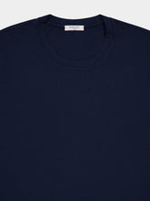 Boglioli Dark Blue Cotton Crew Neck T-shirt