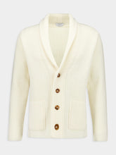 Boglioli Wool and Cashmere Rib Knit Cardigan