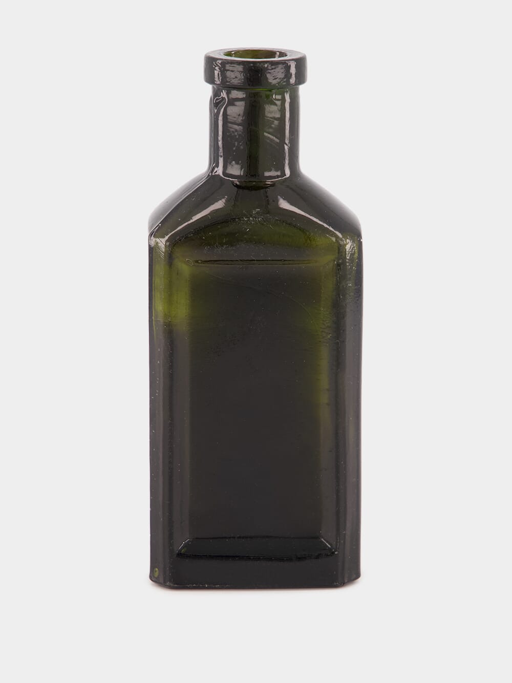 Dark Green Miniature Glass Bottle