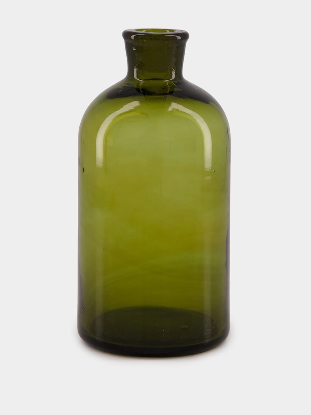 Retro Olive Green Glass Bottle