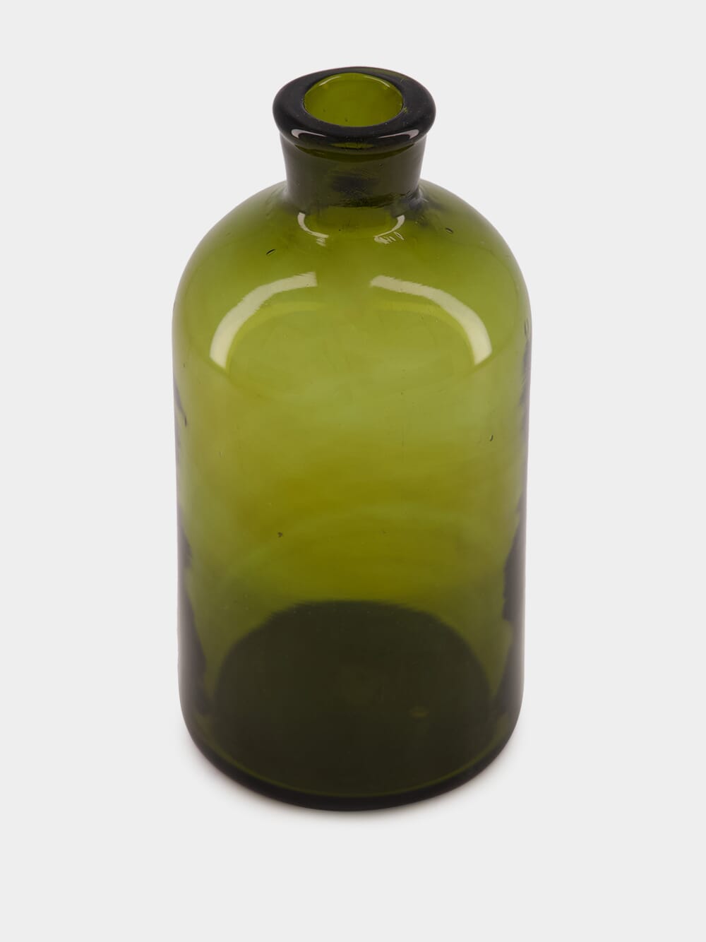 Retro Olive Green Glass Bottle