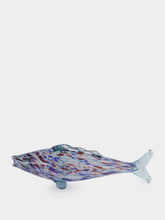 All Origine Blue and Violet Glass Fish Sculpture
