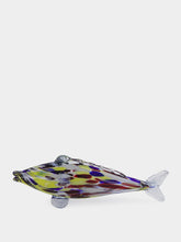 All Origine Yellow and Purple Glass Fish Sculpture