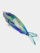 All Origine Blue and Green Glass Fish Sculpture