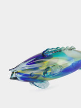All Origine Blue and Green Glass Fish Sculpture