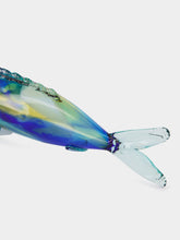 All Origine Blue and Green Glass Fish Sculpture