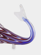 All Origine Red and Blue Glass Fish Sculpture