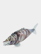 All Origine White and Brown Glass Fish Sculpture