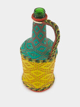 All Origine Yellow and Blue Woven Glass Flask