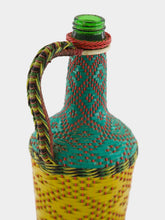All Origine Yellow and Blue Woven Glass Flask