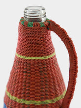 All Origine Light Blue and Red Woven Glass Flask