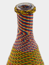 All Origine Yellow and Green Woven Glass Flask