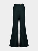Zimmermann Bottle Green Valiant Wool Flare Pants
