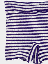 Bond-Eye Navy and White Crinkle Dom Mini Shorts
