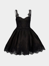 Zimmermann Black Valiant Lace Trim Mini Dress