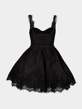 Zimmermann Black Valiant Lace Trim Mini Dress