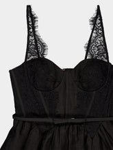 Zimmermann Black Valiant Lace Trim Mini Dress