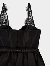 Zimmermann Black Valiant Lace Trim Mini Dress