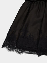 Zimmermann Black Valiant Lace Trim Mini Dress