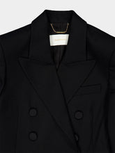 Zimmermann Black Valiant Lace Wool Cropped Blazer