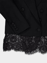 Zimmermann Black Valiant Lace Wool Cropped Blazer