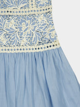 Zimmermann Chambray Echo Embroidered Ramie Midi Dress