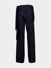 Zimmermann Night Sky Draped Flared Denim Trousers