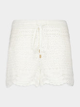 Zimmermann Ivory Lightburst Textured Shorts