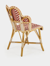 L.Drucker Red Houlgate Rattan Dining Chair
