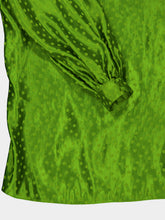Valentino Garavani Avocado Silk-Linen Jacquard Mini Dress