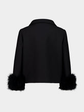 Valentino Garavani Black Crepe Couture Wool Jacket
