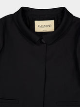 Valentino Garavani Black Crepe Couture Wool Jacket