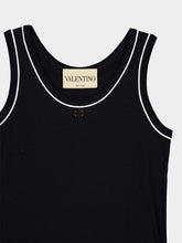 Valentino Garavani Black Cotton Jersey Top