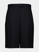 Valentino Garavani Black Wool Tailored Bermuda Shorts