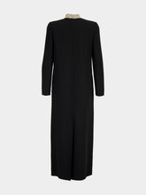Valentino Garavani Black and Silver Cady Couture Embroidered Dress