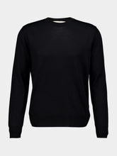 Valentino Garavani Black Virgin Wool Crew Neck Jumper
