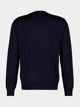Valentino Garavani Navy Blue Virgin Wool Crewneck Jumper