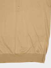 Valentino Garavani Beige Wool Polo with VLogo Embroidery