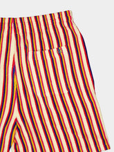 Valentino Garavani Orange and Brown Striped Viscose Shorts