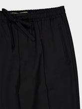 Valentino Garavani Black Straight Fit Wool Mohair Trousers