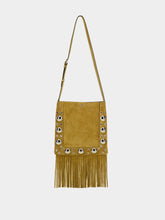 Valentino Garavani Beige Nellcôte Suede Fringe Shoulder Bag