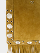 Valentino Garavani Beige Nellcôte Suede Fringe Shoulder Bag