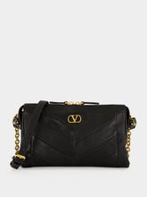 Valentino Garavani Black Panthea Small Leather Shoulder Bag