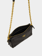 Valentino Garavani Black Panthea Small Leather Shoulder Bag