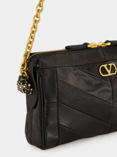 Valentino Garavani Black Panthea Small Leather Shoulder Bag