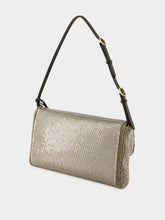Valentino Garavani Silver DeVain Small Metallic Mesh Shoulder Bag